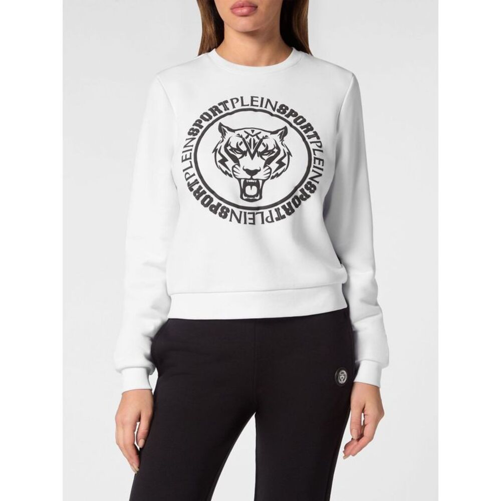 Plein Sport Women Crewneck Jumper Plein Sport In Jersey With Contrast Logo Print